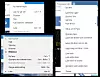 Kontekstmenyen til faner i Chrome 78 (øverst til venstre), kontekstmenyen til fanefeltet i Chrome 78 (nederst til venstre) og kontekstmenyen til faner i Vivaldi (til høyre). Montasje: digi.no