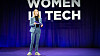 Wilma Emanuelsson på scenen under Women in Tech i Stockholm i mai.