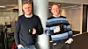 Njål A. Gjermundshaug (t.v.) og Stian Tonaas Fauske er gründerne bak Filemail. Foto: Filemail
