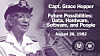 Illustrasjon laget av NSA for foredraget «Future Possibilities: Data, Hardware, Software, and People» som Grace Hopper holdt for NSA-ansatte i august 1982. På bildet har Hopper graden «commodore» i US Navy. Graden ble endret til «rear admiral» (kontreadmiral) i 1985.
