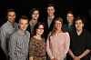 Åtte av de ni ansatte i Dirtybit. Nicolaj Broby Petersen, Matthew Guise, Martin Nybø Vagstad og Aleksander Elvemo. Nede fra venstre: Erlend Børslid Haugsdal, Ida Vilhelmina Oltedal, Aurora Klæboe Berg og Fredrik Fors Hansen. Senere har også Anne Marte Markussen blitt ansatt. Bilde: Kai Torgeir Dragland