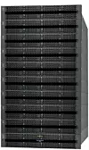 Makasimalt utbygget tilbyr Eternus DX80 120 terabyte.