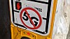 Klistremerke med forbudsskilt mot 5G.