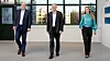 Fra venstre: Teknisk direktør Svein-Egil Nielsen, administrerende direktør Svenn-Tore Larsen og HR-direktør Katarina Finneng i Nordic Semiconductor ønsker firmaets rundt 80 nye wifi-ansatte hjertelig velkommen.