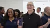 Tim Cook viste fram den nye Iphone-modellen på en presentasjon i California onsdag.