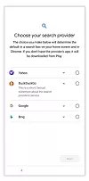 Omtrent slik vil valgskjermen for standard søkemotor i Android se ut. Skjermbilde: Google