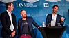 Christian Svane Mellbye har utført analysen av hva kommunene kan spare på smartteknologi. Her sammen med Futurehome-leder Erik Stokkeland og salgsdirektør Tom Meier i Get TDC under en presentasjon i Arendal onsdag.