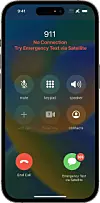 Dersom det ikke er mobildekning, kan Iphone 14 noen steder brukes til å sende tekstbaserte nødmeldinger via en satellittforbindelse. Illustrasjon: Apple