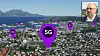 Slik presenterer Telia sitt 5G-nett i Bodø. Telias leder for infrastruktur, Georg Svendsen innfelt.