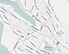 Bergen by er langt mindre detaljert i Microsofts vanlige Bing-kart.