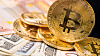 Golden Bitcoin Coin. Business concept of bitcoin cryptocurrency