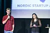 Leder av gründerkollektivet Mash, Anders Hordvei Mjåset, og Startup Norways Maja Adriaensen arrangerte den norske delen av Nordic Startup Award.