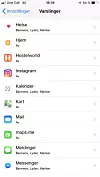 Under «varslinger» kan Iphone-brukere slå av push-varsler fra applikasjoner som de ikke strengt tatt trenger varsler fra. Foto: Skjermdump