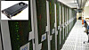 Serverrack som utgjør NTNUs superdatamaskin «Vilje». Innfelt er skjermkortet GeForce GTX 670 fra Nvidia.