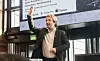 Professor Mischa Dohler leverte et svært engasjert foredrag under Telenors konferanse på Fornebu onsdag 11. april.