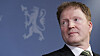 Kommunalminister Sigbjørn Gjelsvik (SP) under en pressekonferanse ved en annen anledning.