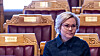 Helseminister Ingvild Kjerkol (Ap) under den muntlige spørretimen på Stortinget onsdag.