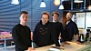 – En norsk språkmodell vil i mye større grad reflektere samfunnet slik vi kjenner det i Norge, sier Andrei Kutuzov (nr. 2 f.v.), her sammen med Vladislav Mikhailov, David Samuel og Erik Velldal i forskningsgruppen for språkteknologi på Universitetet i Oslo.