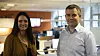 Ingvild Skarestad fra Soma Solutions og Trond Valvik, investeringsdirektør i Rieber & Søn, som nå blir største eier.