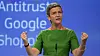 EU-domstolen godkjente onsdag en av gigantbøtene som EUs konkurransekommissær Margrethe Vestager har ilagt Google. Bildet av Vestager er fra en pressekonferanse i 2017.