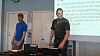 Kasper Lund og Lars Bak (til høyre) har et nytt språk i baklommen. De holdt nylig et foredrag om språket hos Ingeniørforeningen IDA i Danmark.