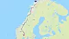 Skjermdump fra Enturs web-applikasjon som viser reiserute med kollektiv transport fra Tromsø til Oslo.
