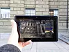 Project Tango-nettbrett under modellering av en stor bygning. Les om det sveitsiske forskningsarbeidet nedenfor.