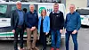 Fra venstre: Øystein Falch (administrerende direktør i GP-Gruppen), Morten Nygård (direktør for salg og kundeutvikling i Viken Fiber), Anne Berit Rørlien (administrerende direktør i Viken Fiber), Atle Rustad (daglig leder i GP Nett) og Erik Omdal (plansjef i Viken Fiber).