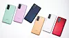 Fargerikt: Samsung S20 FE kommer i hele seks farger, selvfølgelig med navn som en markedsfører har tenkt ut: Cloud Mint, Cloud Lavender, Cloud Navy, Cloud Orange, Cloud White og Cloud Red.