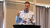 Markedssjef Pelle Gangeskar i Ringerikskraft på scenen under Inside Telecom-konferansen 2. juni. Han tror datasentre vil bli viktige for å stabilisere strømnettet i Norge.
