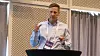 Markedssjef Pelle Gangeskar i Ringerikskraft på scenen under Inside Telecom-konferansen 2. juni. Han tror datasentre vil bli viktige for å stabilisere strømnettet i Norge.