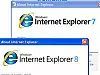 Portable versjoner av Internet Explorer 7 og 8 Release Candidate kjøres samtidig på den samme maskinen.