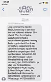 Eksempel på svindelmelding. Foto: Telenor