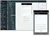 Her brukes Appfarm Create til å lage en applikasjon. Nederst til høyre er hvordan den ferdige applikasjonen ser ut på mobil.