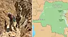 Illustrasjoner fra rapporten: Mineralutvinning med primitive metoder; kartet viser Kivu i det østlige Congo, der nabolandene Rwanda og Ugand, samt Congos uregjerlige hær, støtter ulike krigsherrer og militser, og tjener penger på utvinning av naturressurser i militsstyrte områder.