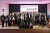 Gruppebilde fra møtet der organisasjonen AI4LAM ble til i London, 3 desember 2025. Over 40 bibliotek, arkiver og museer skal samarbeide om å utvikle og dele erfaringer og kunnskap om KI innen kulturbevaring.