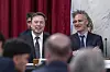 Alex Karp (t.h.) er sjef for Palantir. Dataanalyseselskaoet skal være hyret inn for å hjelpe Trump-administrasjonen med å samkjøre data om amerikanske borgere og dermed effektivisere statsforvaltningen, et arbeid Elon Musk har vært sentral i.