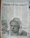 Bente Sollids innlegg i DN 11. oktober 1999, «Hvem vil ha avis1?». Faksimile: DN