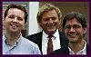 Dinside-gründerne Bernhard Steen, Bjørn Fritzvold og Jan Skøien.