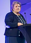 Erna Solberg holdt innledningstalen under Telia IoT symposium på fredag. Foto: Sarah McDonald Gerhardsen
