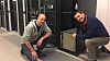 16,8 petaflops: Når skapet er fylt opp av gylne Nvidia-klosser vil forskerne kunne boltre seg med enorm regnekraft. På bildet ser vi også (fra v.) IT-ansvarlig Sigurd Brinck fra CAIR og forsker Bernt Viggo Matheussen fra CAIR og Agder Energi.