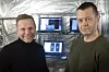 Tore Kristoffersen og Arne Igesund i 5G-laben til Ice i Nydalen i Oslo, fotografert i februar i år. Foto: Håvard Fossen