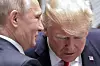 Verken Putin eller Trump har noen grunn til å glede seg over informasjonen som en russisk hacker oppga i en rettssal i Moskva i august i år. Her er de to presidentene avbildet under en APEC-møte i november i år.
