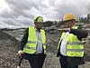 Tor Kristian Gyland i Green Mountain på befaring med ordføreren i Enebakk, Øystein Slette da det nye datasenteret DC3 ble annonsert i september i fjor høst. Foto: Green Mountain