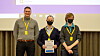 Pallen i Master of cyber security 2022. Fra venstre: Jonas Kristoffer Boneng, Magnus Paulsen, Simen Linderud.