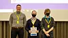 Pallen i Master of cyber security 2022. Fra venstre: Jonas Kristoffer Boneng, Magnus Paulsen, Simen Linderud.