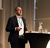 Peder Nærbø, grunnlegger og eier av Bulk Infrastructure. Bildet er tatt på Teknas Ekom hub-konferanse på Fornebu 26. november. Foto: Heidi Sævold