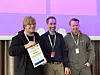 Bendik Hagen (til venstre) stakk av med seieren i Master of Cyber Security 2019. Gjermund Marqvardsen (midten) og Oddvar Moe lagde spørsmålene til konkurransen. Foto: Kurt Lekanger