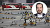 Fugler på en forlatt bussterminal i tech-storbyen Bangalore, fotografert i mai 2020. Indere flest jobber stadig hjemmefra. Tom Krohn (innfelt) er overrasket over funn i en kartlegging av hvordan nedstengningen har påvirket IT-leveransene til Norge.