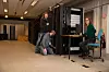 Fra venstre: Professor Gunnar Tufte, senioringeniør Einar Næss Jensen og IT-forvaltningsleder Guro Bråten Olsborg med Idun. Foto: Kai T. Dragland